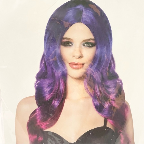 Spirit Dark Ombre Curls Wig Purple Halloween - Picture 5 of 16